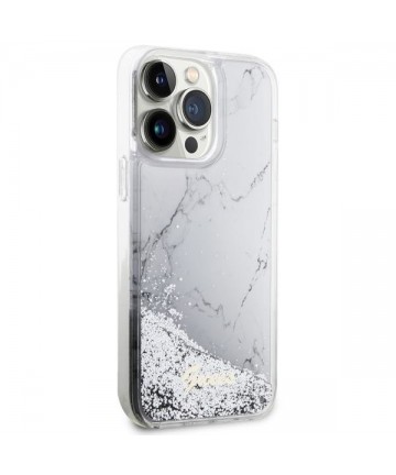 Guess GUHCP14XLCSGSGH iPhone 14 Pro Max 6.7" white/white hardcase Liquid Glitter Marble