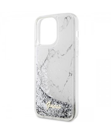 Guess GUHCP14XLCSGSGH iPhone 14 Pro Max 6.7" white/white hardcase Liquid Glitter Marble