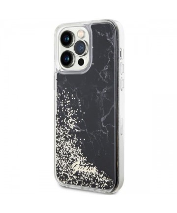 Guess GUHCP14XLCSGSGK iPhone 14 Pro Max 6.7" black/black hardcase Liquid Glitter Marble