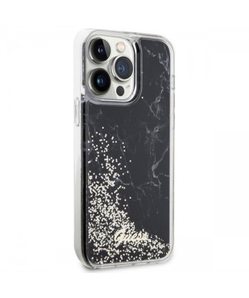 Guess GUHCP14XLCSGSGK iPhone 14 Pro Max 6.7" black/black hardcase Liquid Glitter Marble