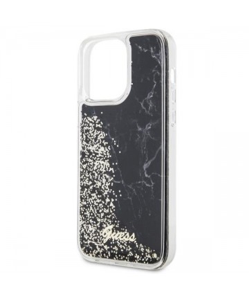 Guess GUHCP14XLCSGSGK iPhone 14 Pro Max 6.7" black/black hardcase Liquid Glitter Marble