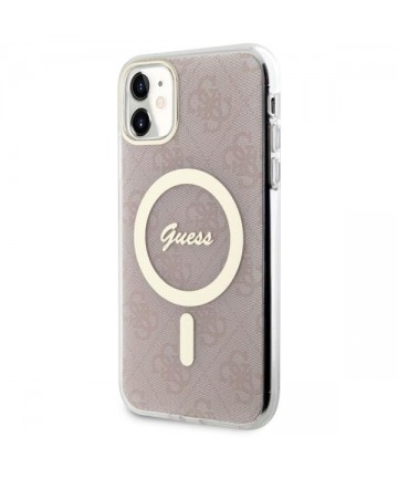 Guess GUHMN61H4STP iPhone 11 6.1" pink/pink hardcase 4G MagSafe