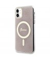 Guess GUHMN61H4STP iPhone 11 6.1" pink/pink hardcase 4G MagSafe
