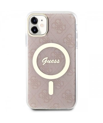 Guess GUHMN61H4STP iPhone 11 6.1" pink/pink hardcase 4G MagSafe