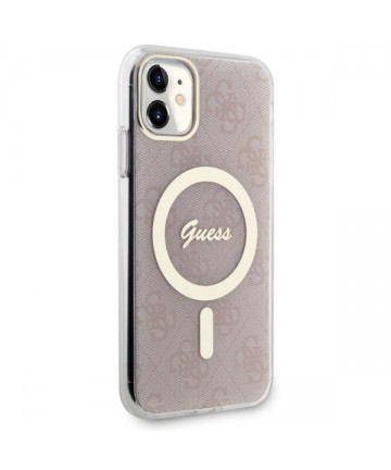 Guess GUHMN61H4STP iPhone 11 6.1" pink/pink hardcase 4G MagSafe