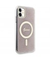 Guess GUHMN61H4STP iPhone 11 6.1" pink/pink hardcase 4G MagSafe