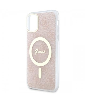 Guess GUHMN61H4STP iPhone 11 6.1" pink/pink hardcase 4G MagSafe
