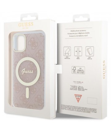 Guess GUHMN61H4STP iPhone 11 6.1" pink/pink hardcase 4G MagSafe