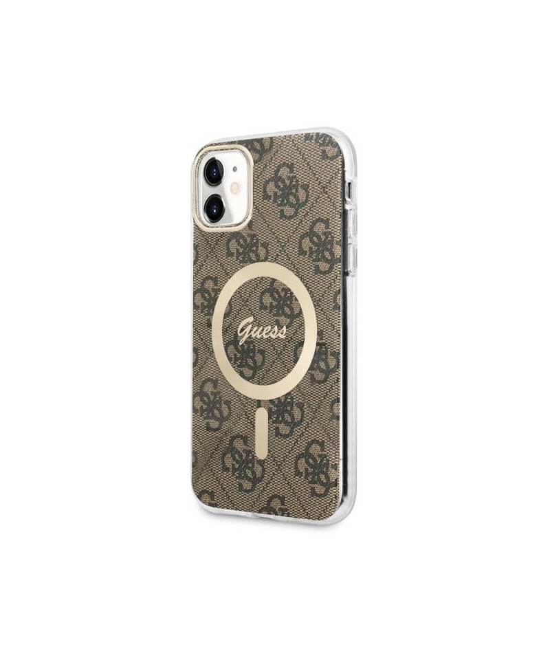 Guess GUHMN61H4STW iPhone 11 6.1" brown/brown hardcase 4G MagSafe