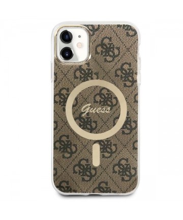 Guess GUHMN61H4STW iPhone 11 6.1" brown/brown hardcase 4G MagSafe