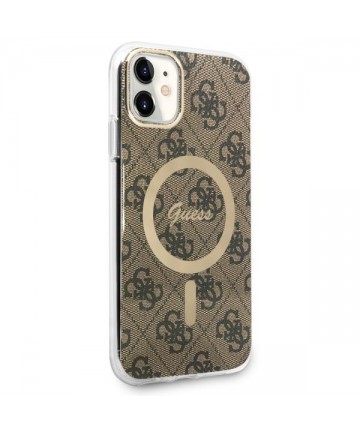 Guess GUHMN61H4STW iPhone 11 6.1" brown/brown hardcase 4G MagSafe