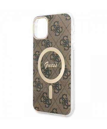 Guess GUHMN61H4STW iPhone 11 6.1" brown/brown hardcase 4G MagSafe