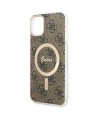 Guess GUHMN61H4STW iPhone 11 6.1" brown/brown hardcase 4G MagSafe