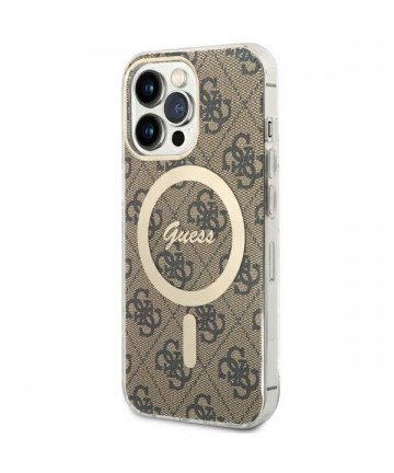 Guess GUHMP13LH4STW iPhone 13 Pro / 13 6.1" brown/brown hardcase 4G MagSafe