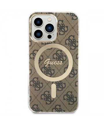 Guess GUHMP13LH4STW iPhone 13 Pro / 13 6.1" brown/brown hardcase 4G MagSafe