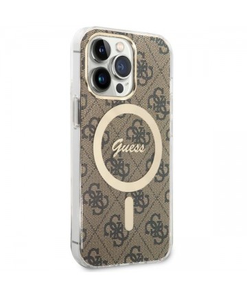 Guess GUHMP13LH4STW iPhone 13 Pro / 13 6.1" brown/brown hardcase 4G MagSafe