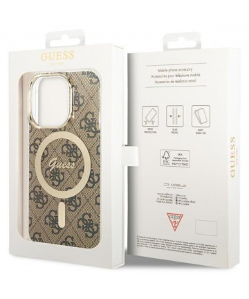 Guess GUHMP13LH4STW iPhone 13 Pro / 13 6.1" brown/brown hardcase 4G MagSafe