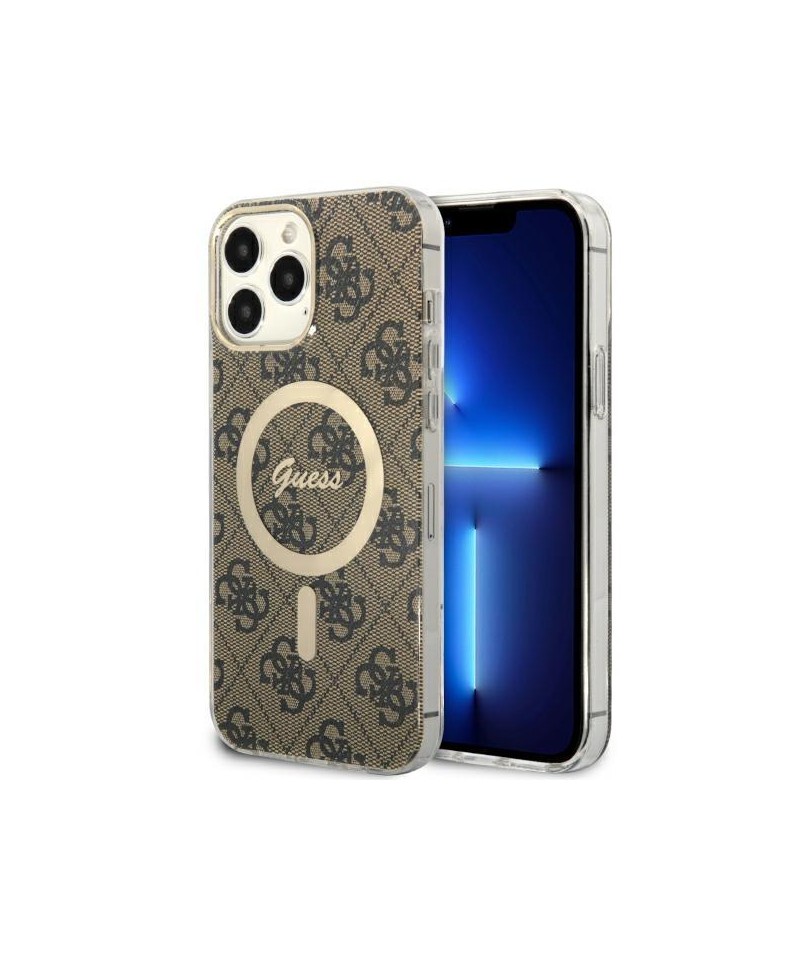 Guess GUHMP13XH4STW iPhone 13 Pro Max 6.7" brown/brown hardcase 4G MagSafe