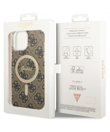 Guess GUHMP13XH4STW iPhone 13 Pro Max 6.7" brown/brown hardcase 4G MagSafe