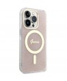 Guess GUHMP14LH4STP iPhone 14 Pro 6.1" pink/pink hardcase 4G MagSafe