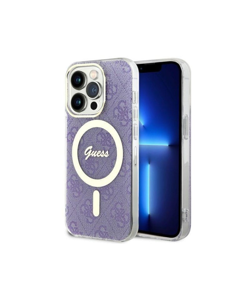 Guess GUHMP14LH4STU iPhone 14 Pro 6.1" purple/purple hardcase 4G MagSafe