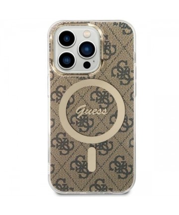 Guess GUHMP14LH4STW iPhone 14 Pro 6.1" brown/brown hardcase 4G MagSafe