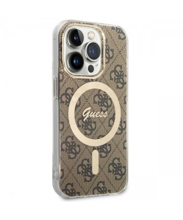 Guess GUHMP14LH4STW iPhone 14 Pro 6.1" brown/brown hardcase 4G MagSafe