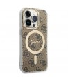 Guess GUHMP14LH4STW iPhone 14 Pro 6.1" brown/brown hardcase 4G MagSafe