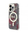 Guess GUHMP14LHCFWSA iPhone 14 Pro 6.1" green/khaki hardcase Flower MagSafe