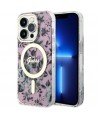Guess GUHMP14LHCFWSP iPhone 14 Pro 6.1" pink/pink hardcase Flower MagSafe