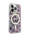 Guess GUHMP14LHCFWSP iPhone 14 Pro 6.1" pink/pink hardcase Flower MagSafe