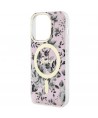 Guess GUHMP14LHCFWSP iPhone 14 Pro 6.1" pink/pink hardcase Flower MagSafe