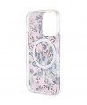Guess GUHMP14LHCFWSP iPhone 14 Pro 6.1" pink/pink hardcase Flower MagSafe