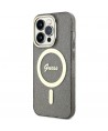 Guess GUHMP14LHCMCGK iPhone 14 Pro 6.1" black/black hardcase Glitter Gold MagSafe