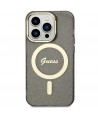 Guess GUHMP14LHCMCGK iPhone 14 Pro 6.1" black/black hardcase Glitter Gold MagSafe