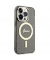 Guess GUHMP14LHCMCGK iPhone 14 Pro 6.1" black/black hardcase Glitter Gold MagSafe