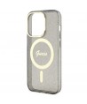 Guess GUHMP14LHCMCGK iPhone 14 Pro 6.1" black/black hardcase Glitter Gold MagSafe