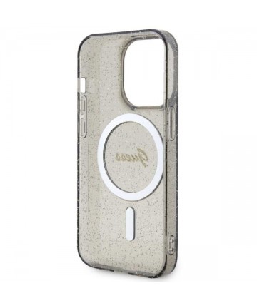 Guess GUHMP14LHCMCGK iPhone 14 Pro 6.1" black/black hardcase Glitter Gold MagSafe