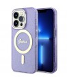Guess GUHMP14LHCMCGU iPhone 14 Pro 6.1" purple/purple hardcase Glitter Gold MagSafe