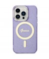 Guess GUHMP14LHCMCGU iPhone 14 Pro 6.1" purple/purple hardcase Glitter Gold MagSafe
