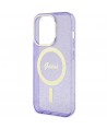 Guess GUHMP14LHCMCGU iPhone 14 Pro 6.1" purple/purple hardcase Glitter Gold MagSafe