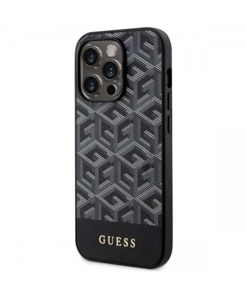 Guess GUHMP14LHGCFSEK iPhone 14 Pro 6.1" black/black hardcase GCube Stripes MagSafe