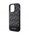 Guess GUHMP14LHGCFSEK iPhone 14 Pro 6.1" black/black hardcase GCube Stripes MagSafe