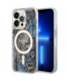 Guess GUHMP14LHLEOPWB iPhone 14 Pro 6.1" blue/blue hardcase Leopard MagSafe