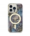 Guess GUHMP14LHLEOPWB iPhone 14 Pro 6.1" blue/blue hardcase Leopard MagSafe