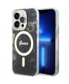Guess GUHMP14LHTMRSK iPhone 14 Pro 6.1" black/black hardcase Golden Marble MagSafe