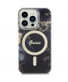 Guess GUHMP14LHTMRSK iPhone 14 Pro 6.1" black/black hardcase Golden Marble MagSafe