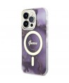 Guess GUHMP14LHTMRSU iPhone 14 Pro 6.1" purple/purple hardcase Golden Marble MagSafe