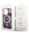 Guess GUHMP14LHTMRSU iPhone 14 Pro 6.1" purple/purple hardcase Golden Marble MagSafe