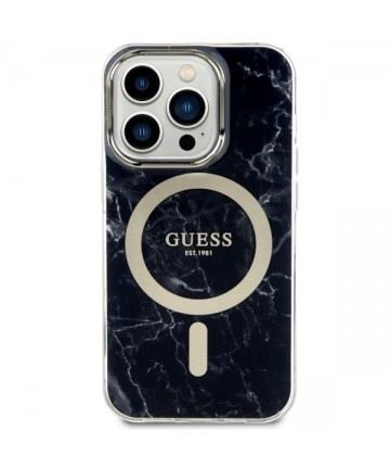 Guess GUHMP14LPCUMAK iPhone 14 Pro 6.1" black/black hardcase Marble MagSafe